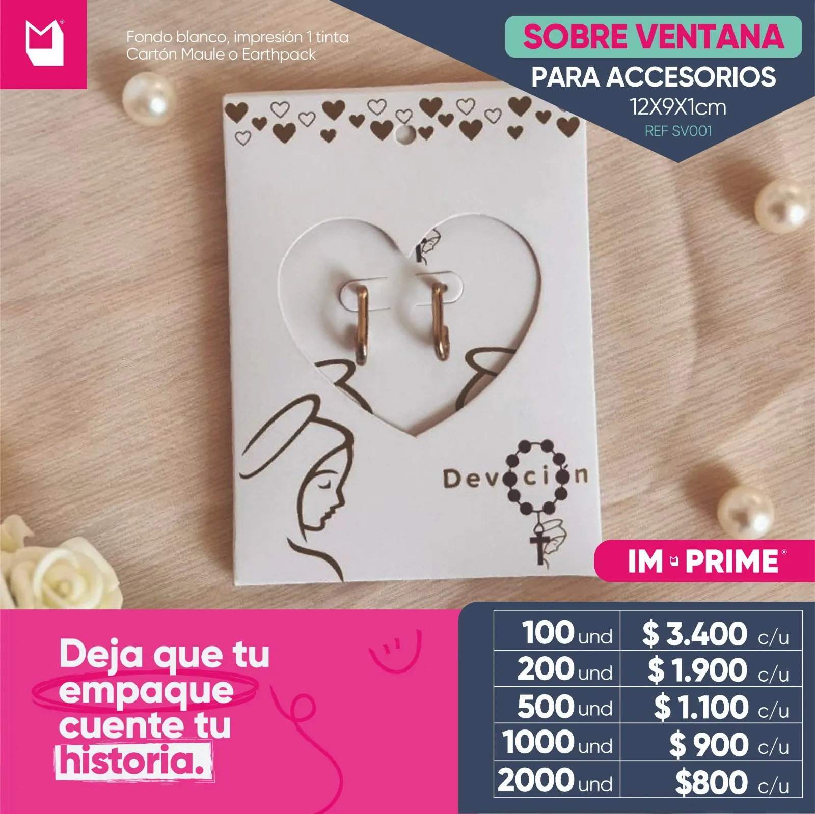 Sobre Ventana Para Accesorios 12 x9 x1 cm